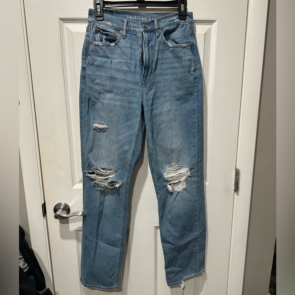 Distressed AE Blue Jeans